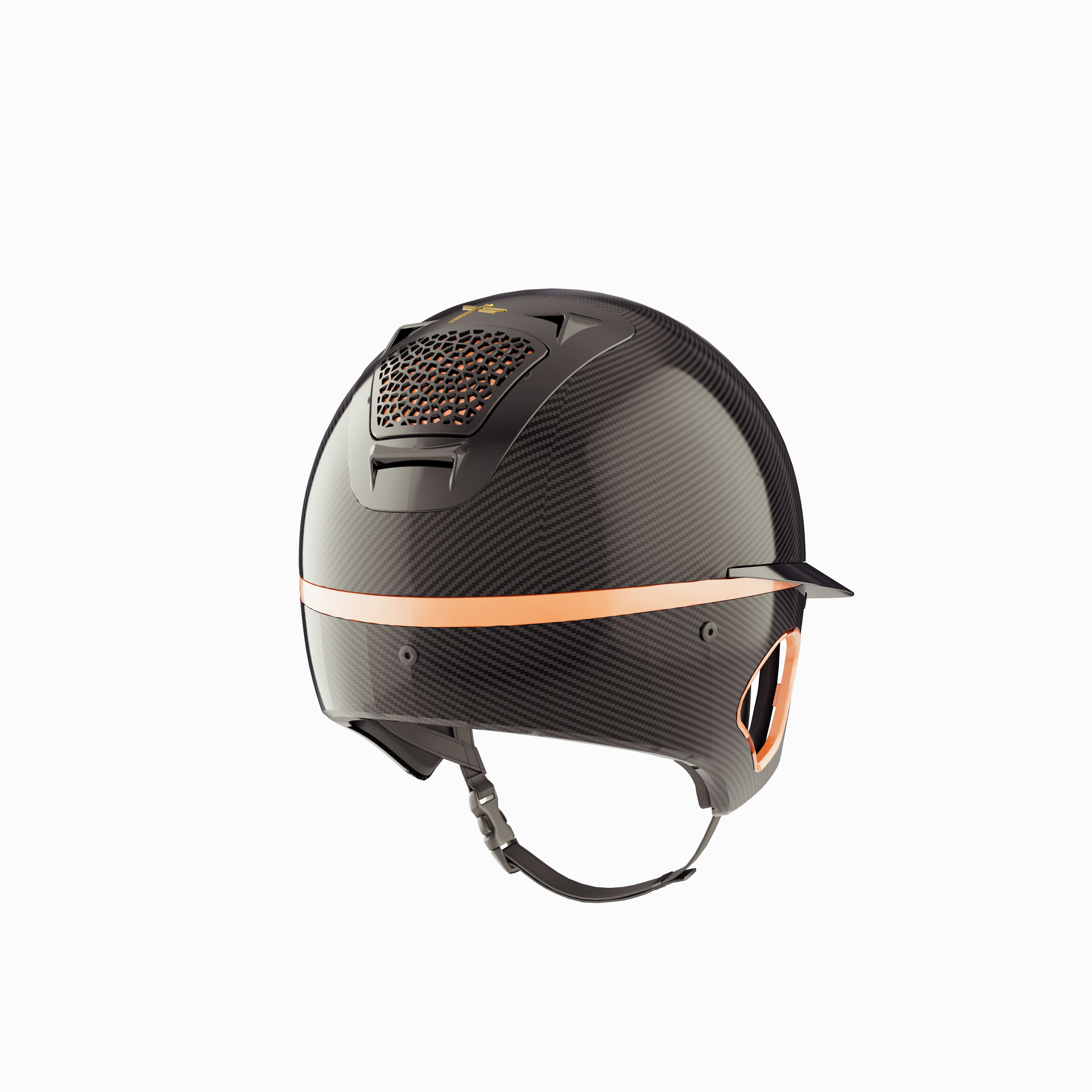 Voronoï Carbon Helmet With Temple Protection - Black/Bronze