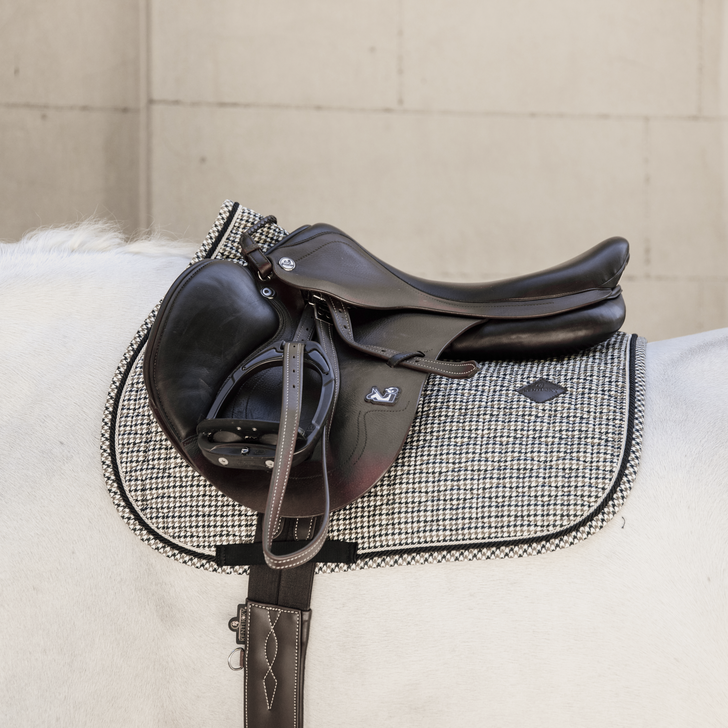product shot image of the Pied-De-Poule Jumping Saddle Pad - Brown