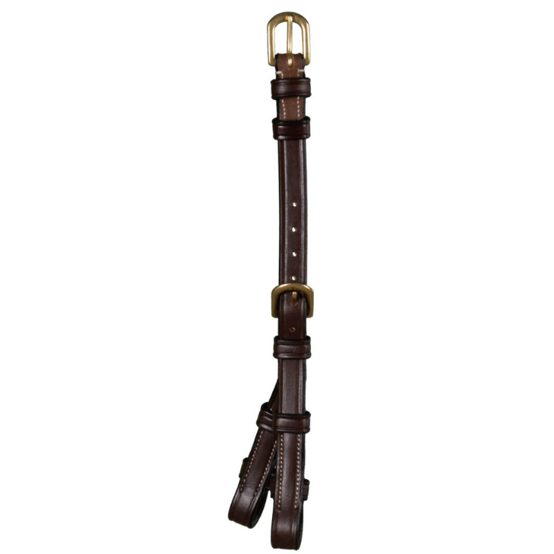 product shot image of the dy'on double bridle cheekpieces brown