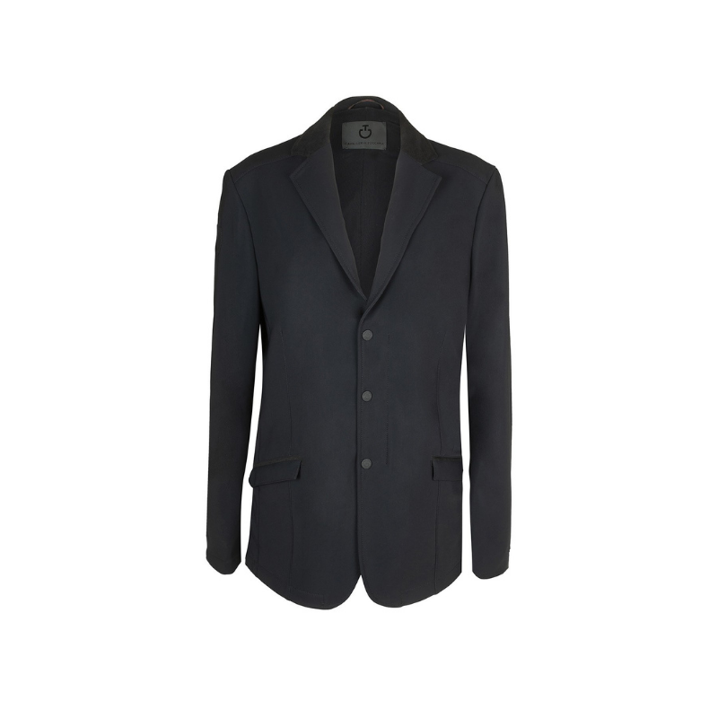 product shot image of the cavalleria toscana mens s19 zip riding jacket black