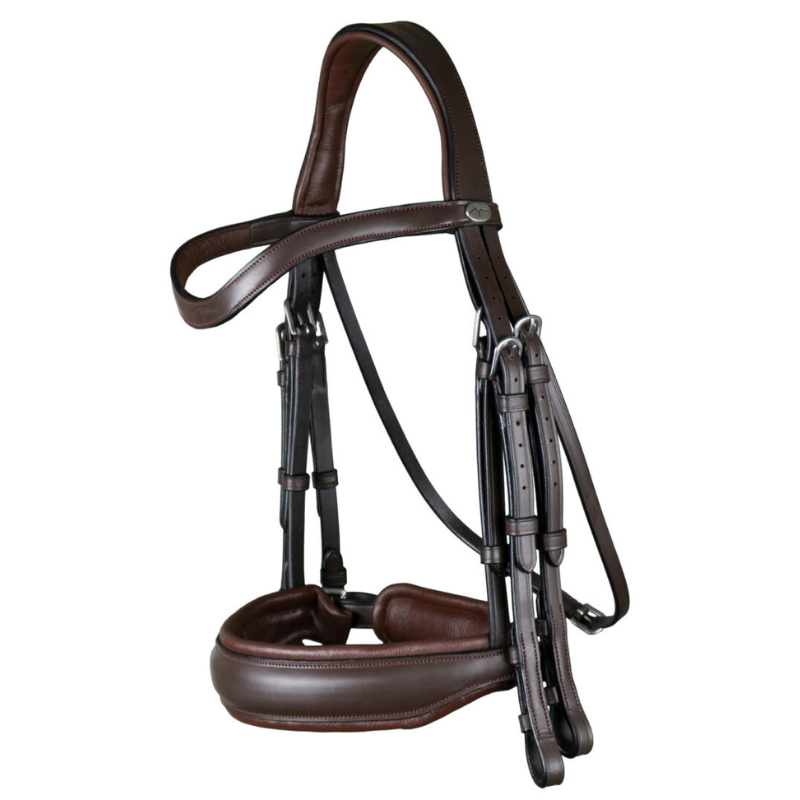 Working Collection Matte Large Crank Noseband Double Bridle