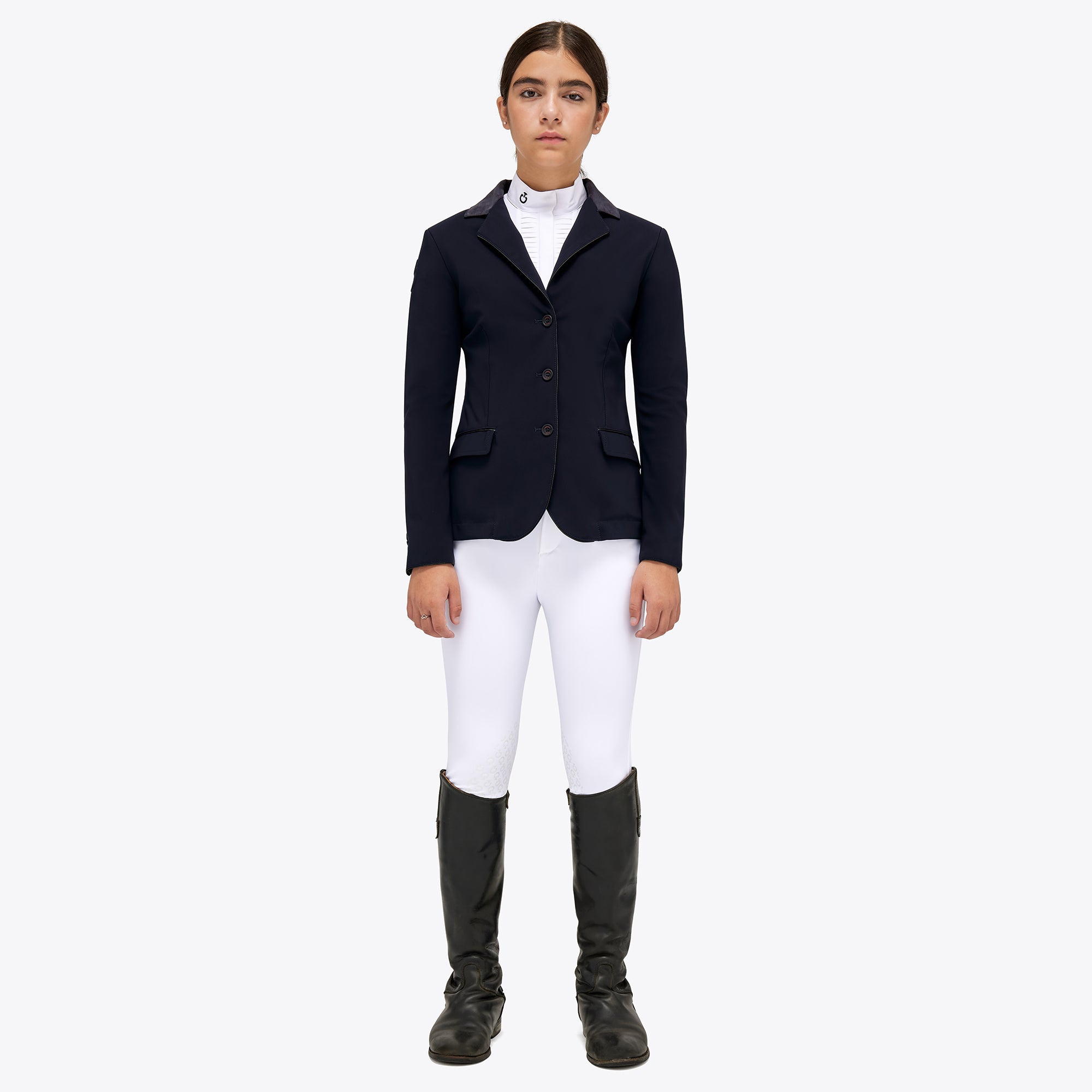Girls Young Rider Show Jacket - Navy