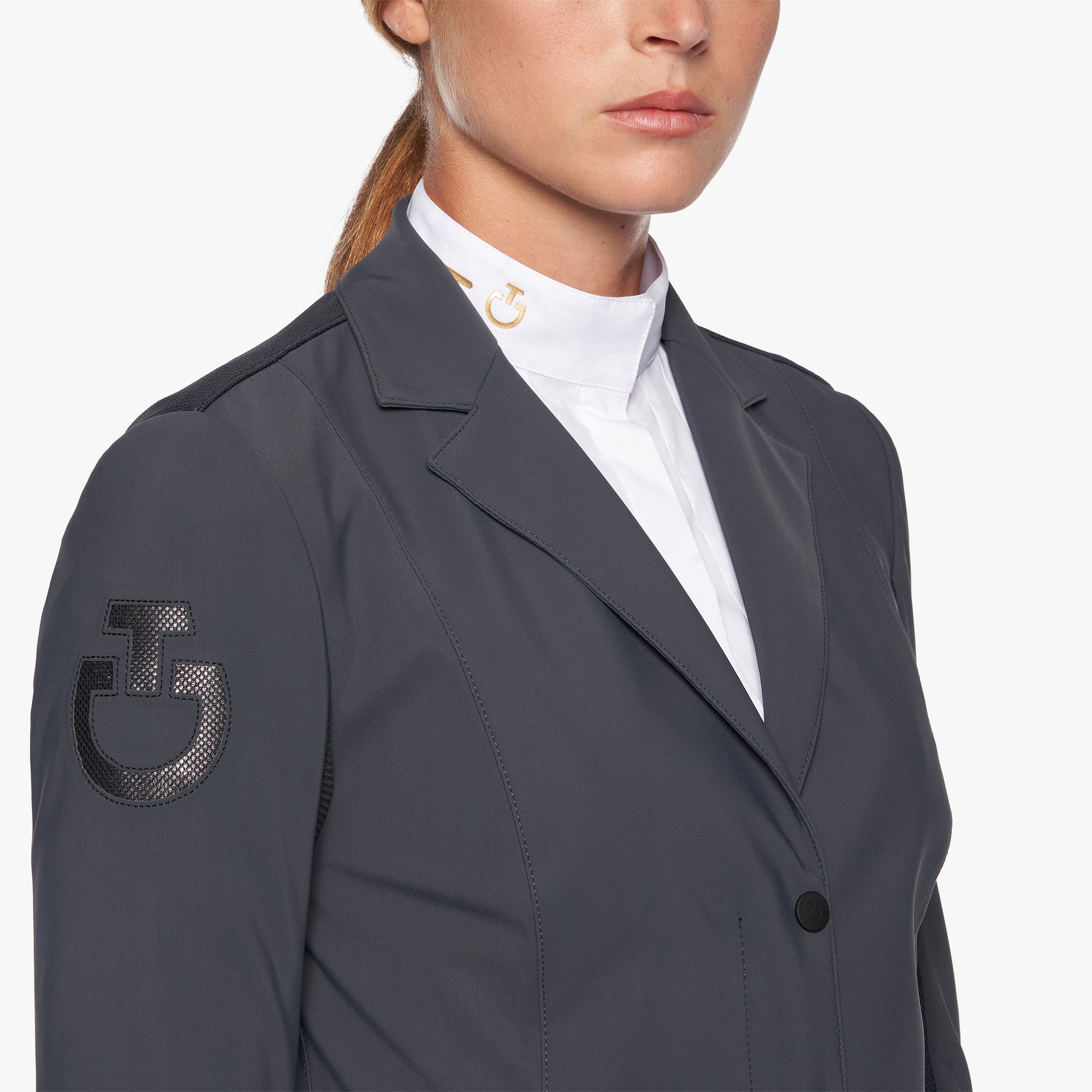 product shot image of the Ladies Revo Light Tech Knit Riding Jacket - Grey