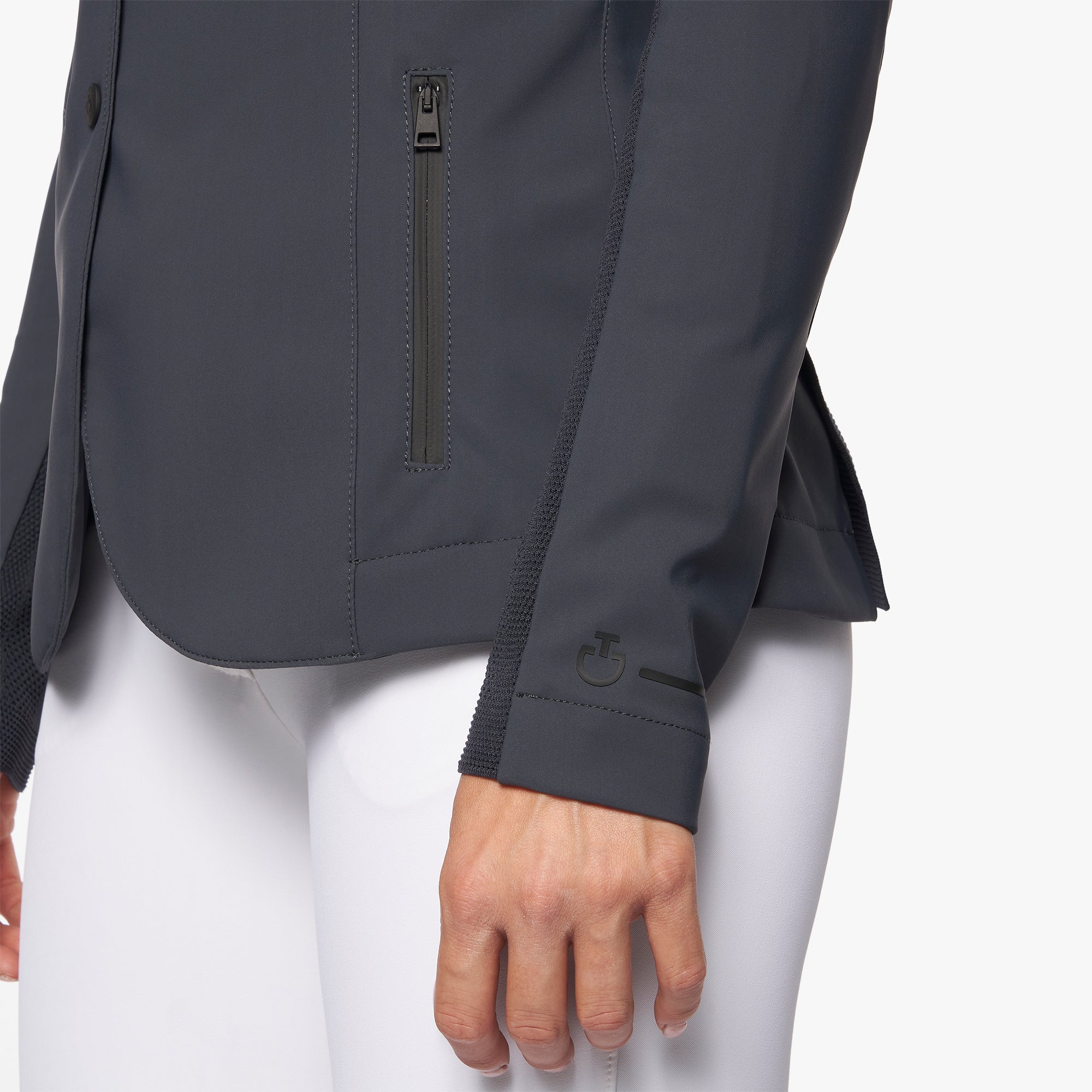 product shot image of the Ladies Revo Light Tech Knit Riding Jacket - Grey