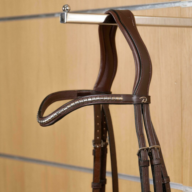 product shot image of the Dy'On Dressage Silver Clincher V-Shaped Browband
