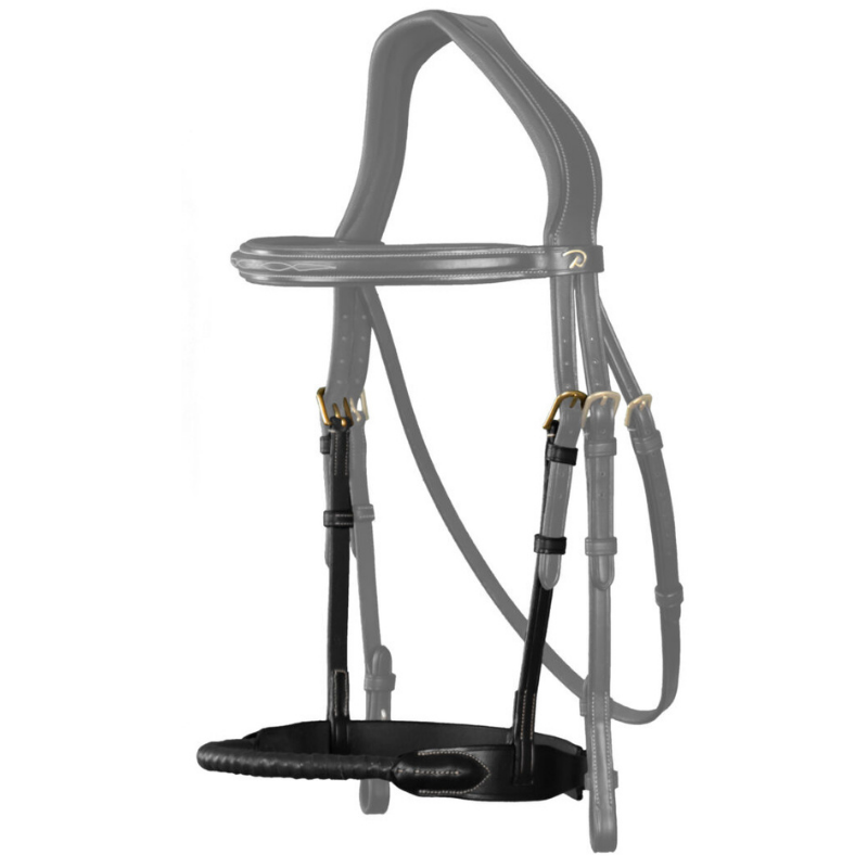 product shot image of the dy'on d collection leather covered rope noseband