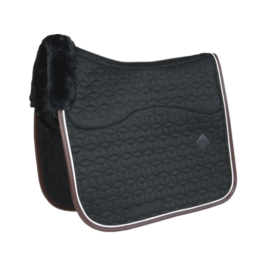 Skin Friendly Saddle Pad Dressage Star Quilting - Black