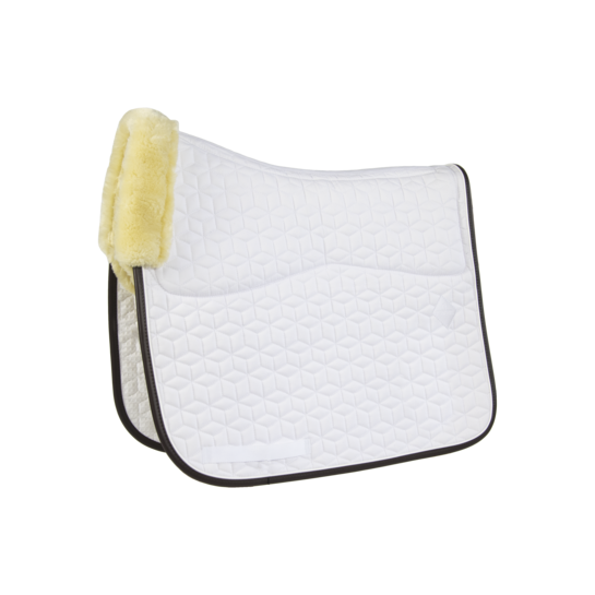 Skin Friendly Saddle Pad Dressage Star Quilting - White