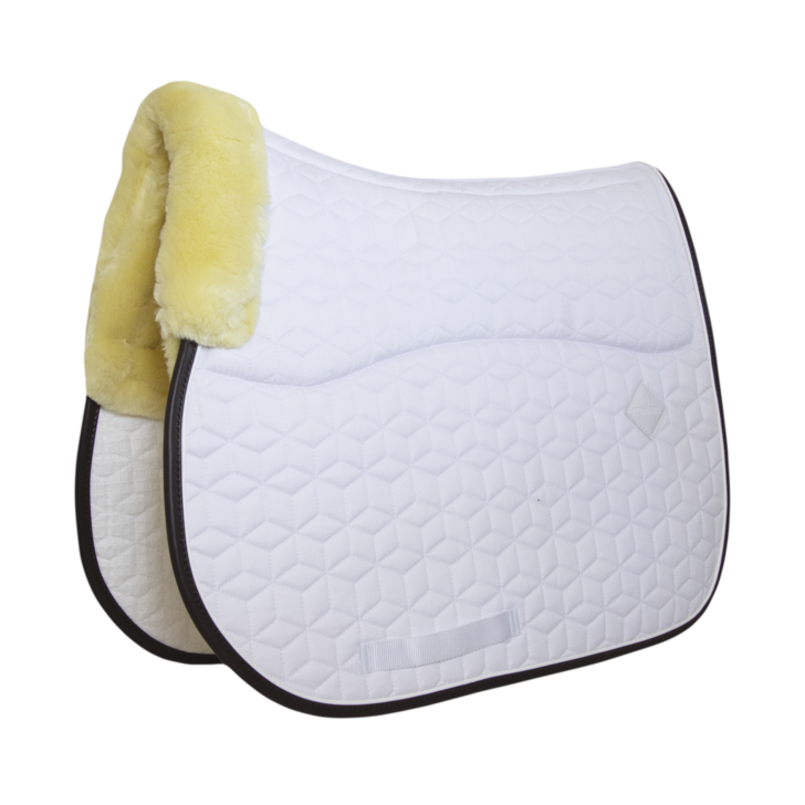 product shot image of the Skin Friendly Saddle Pad Jumping Star Quilting - White