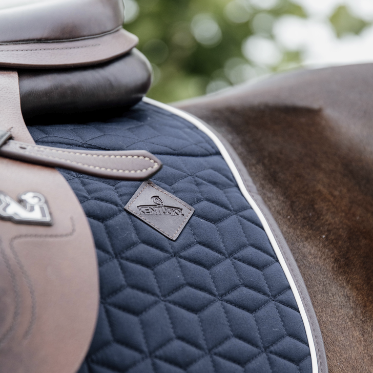 product shot image of the Skin Friendly Saddle Pad Jumping Star Quilting - Navy