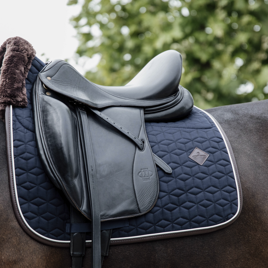 Skin Friendly Saddle Pad Dressage Star Quilting - Navy