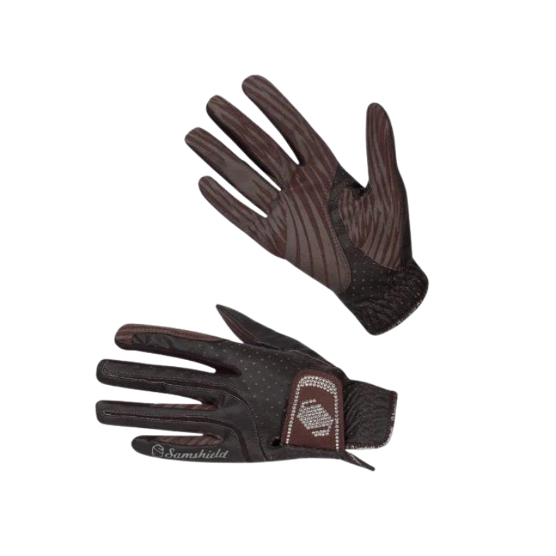 product shot image of the samshield v skin swarovski gloves brown