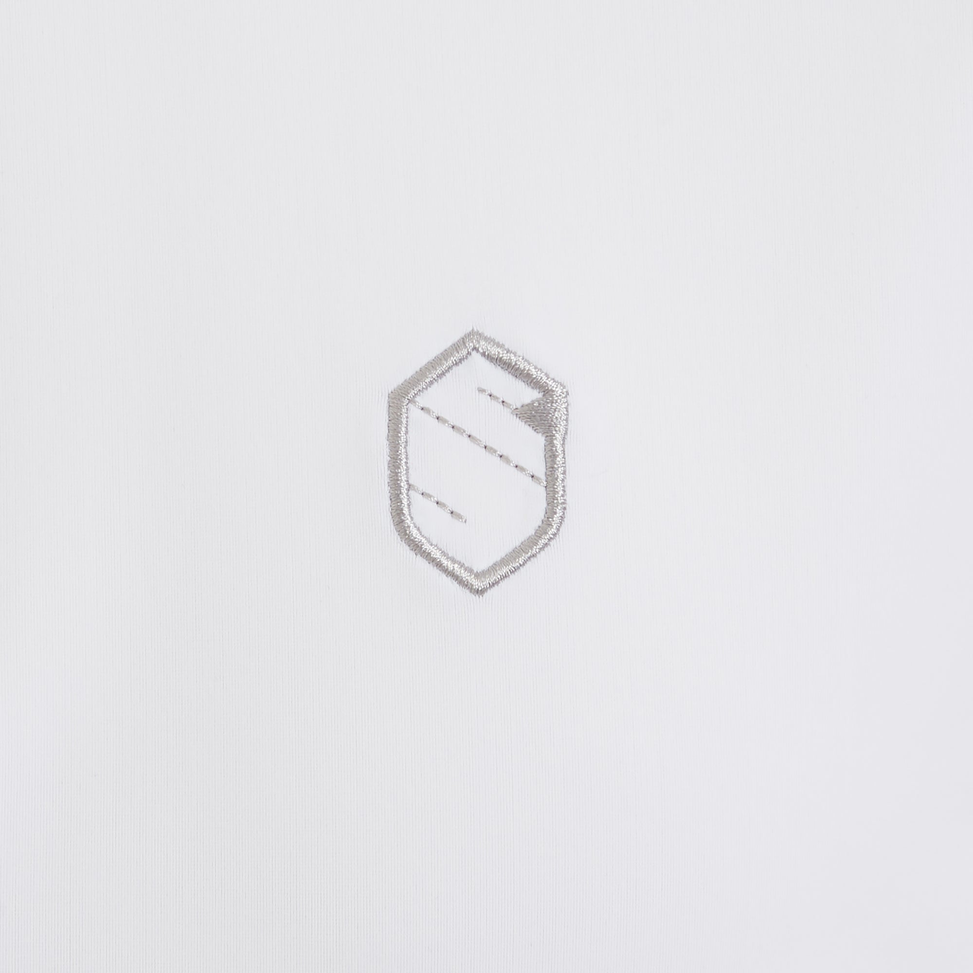 product shot image of the Mens Christophe Long Sleeve Show Shirt - White/Stone Grey