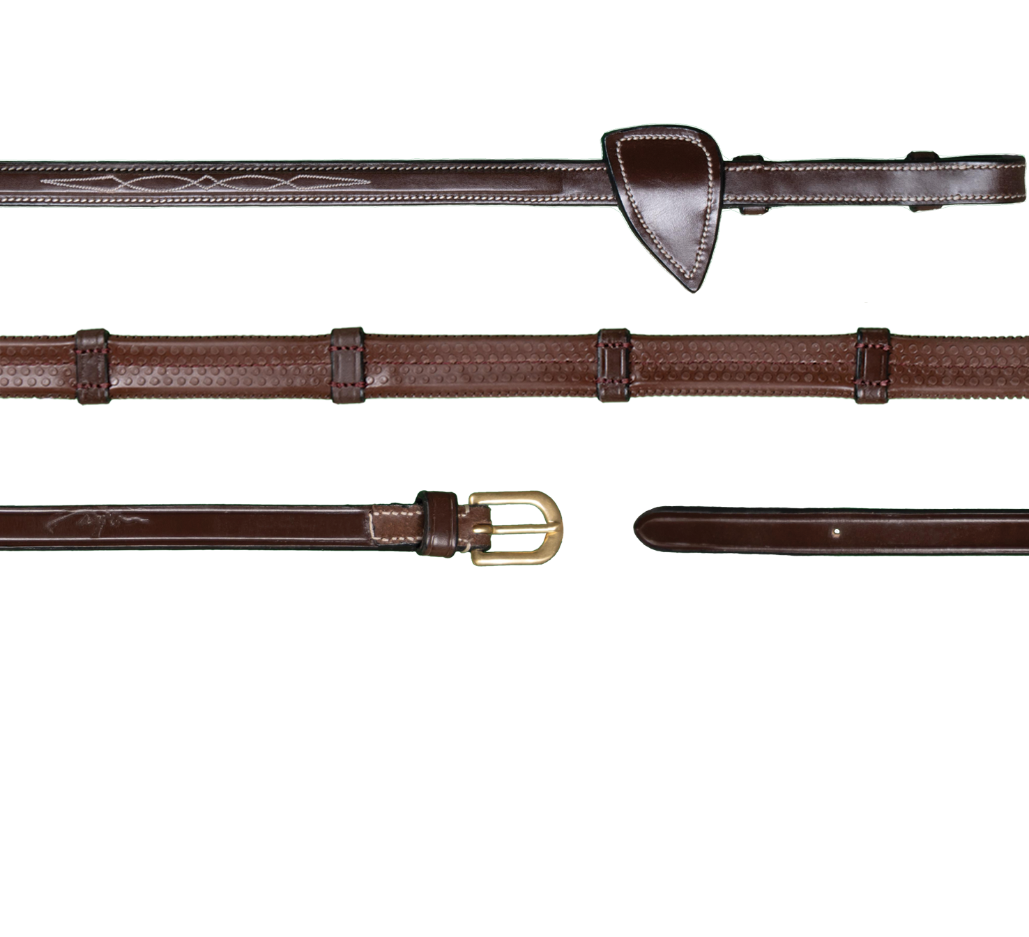 product shot image of the D Collection Rubber Reins With Leather Loops