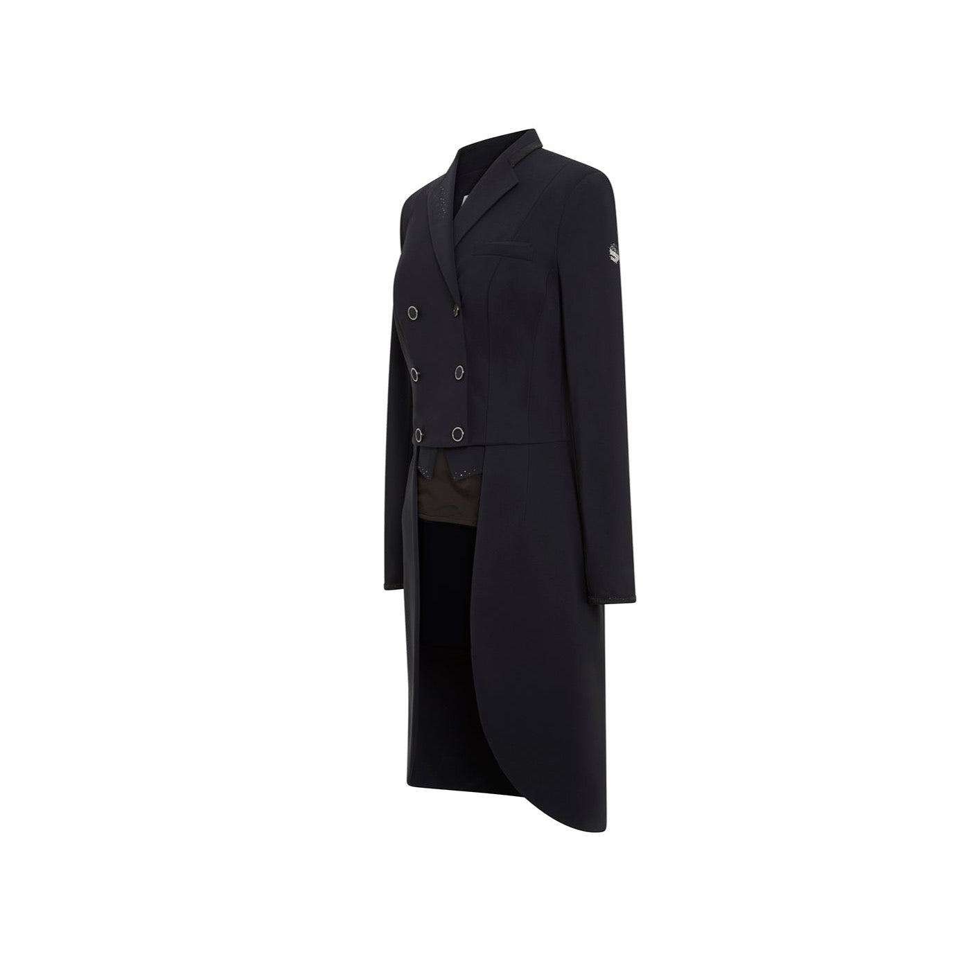 product shot image of the Ladies Crystal Fabric Dressage Frac - Black