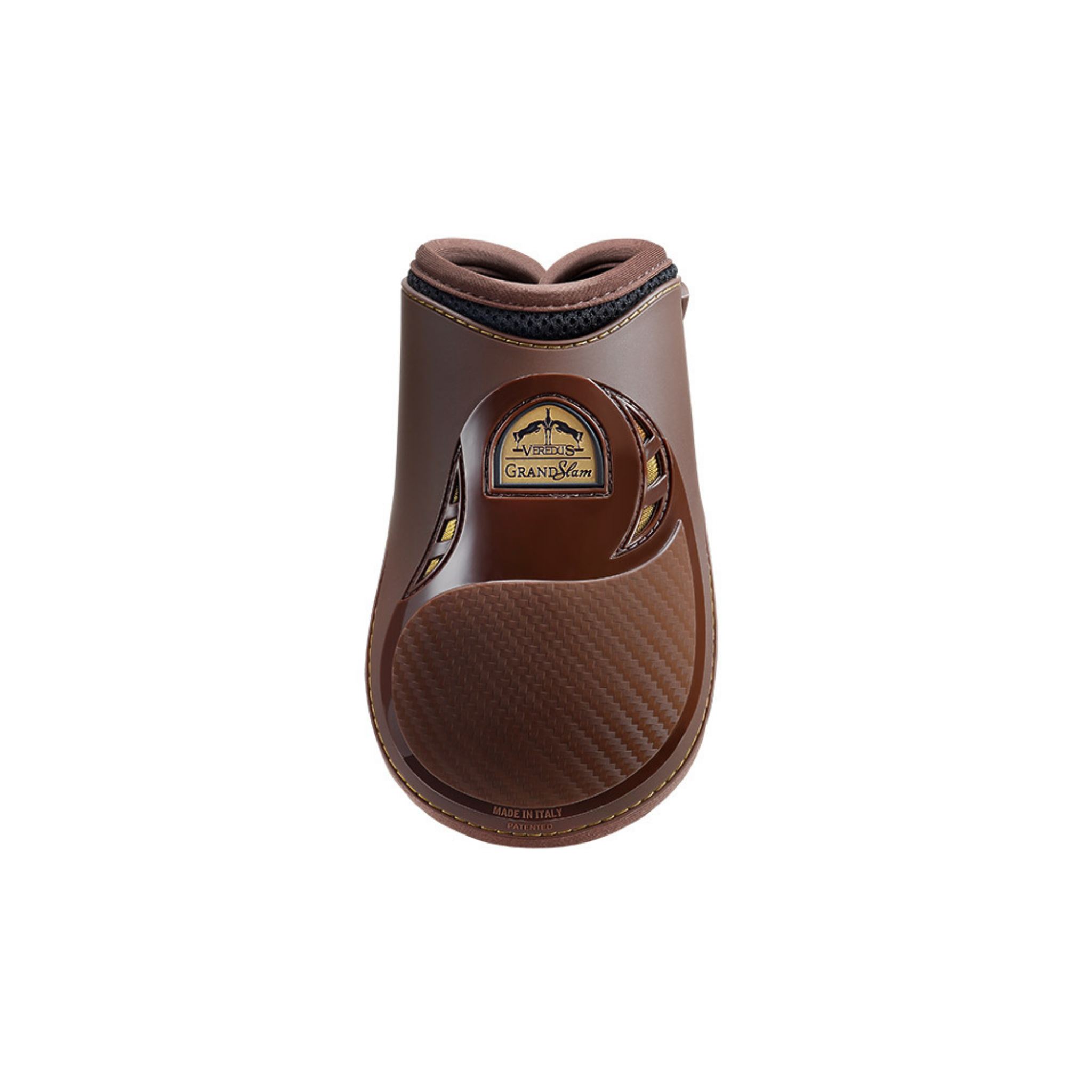 product shot image of the veredus veredus grand slam carbon gel fetlock boots brown