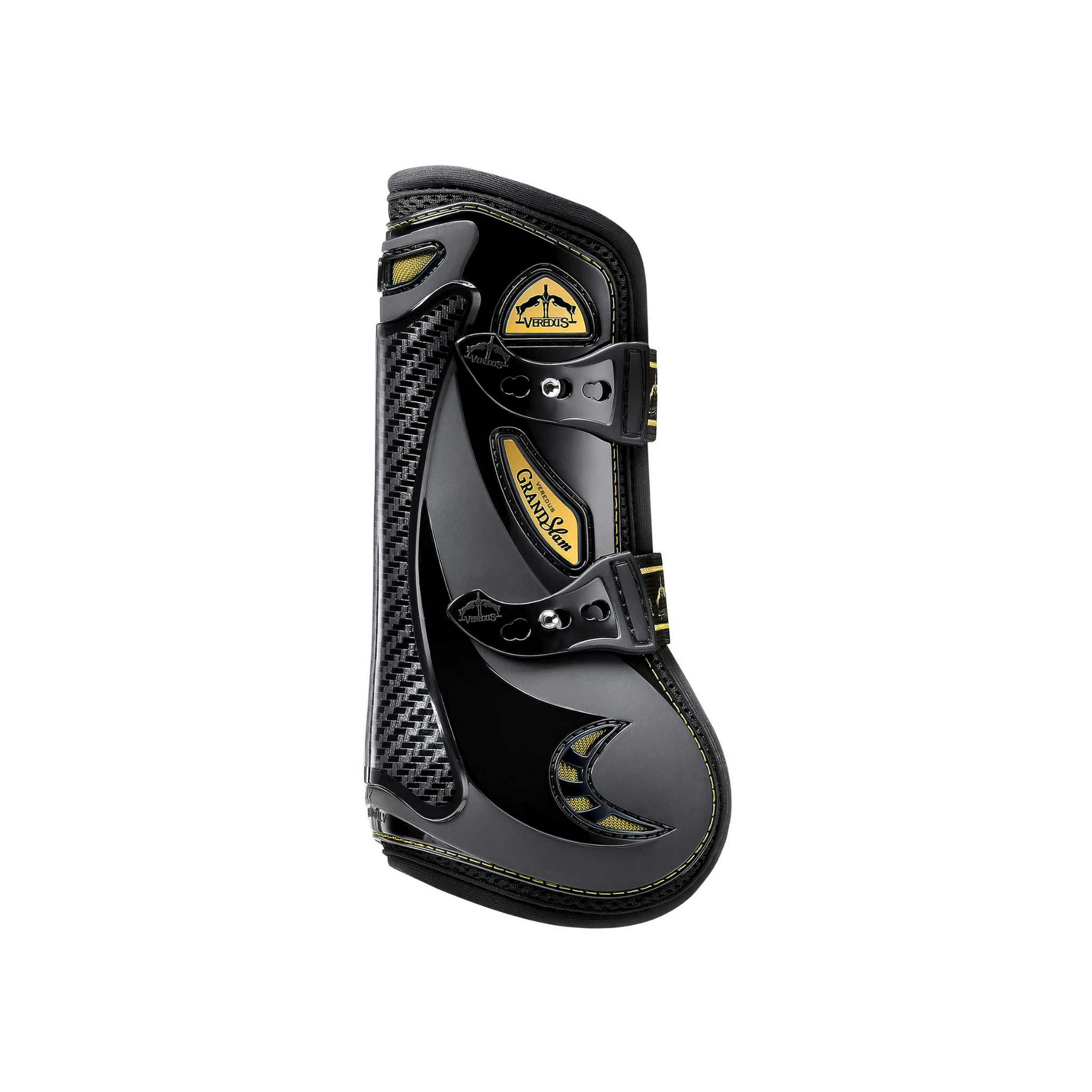 product shot image of the veredus veredus grand slam carbon gel tendon boots black