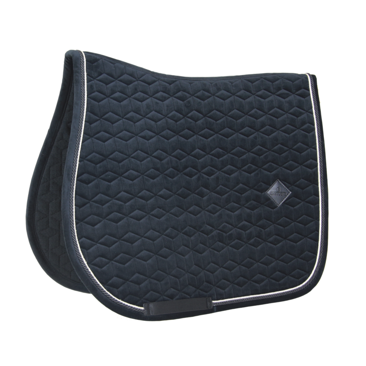 product shot image of the kentucky horsewear basic velvet jumping saddle pad black