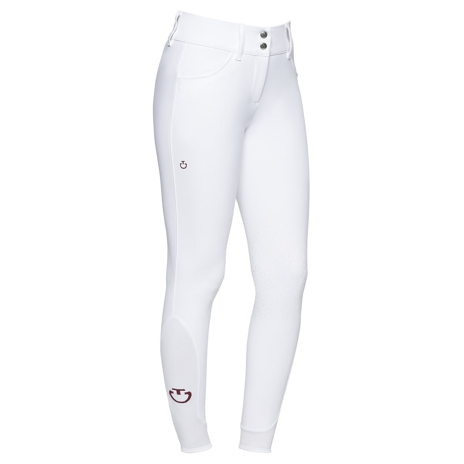 product shot image of the cavalleria toscana ladies high rise american full grip breeches white