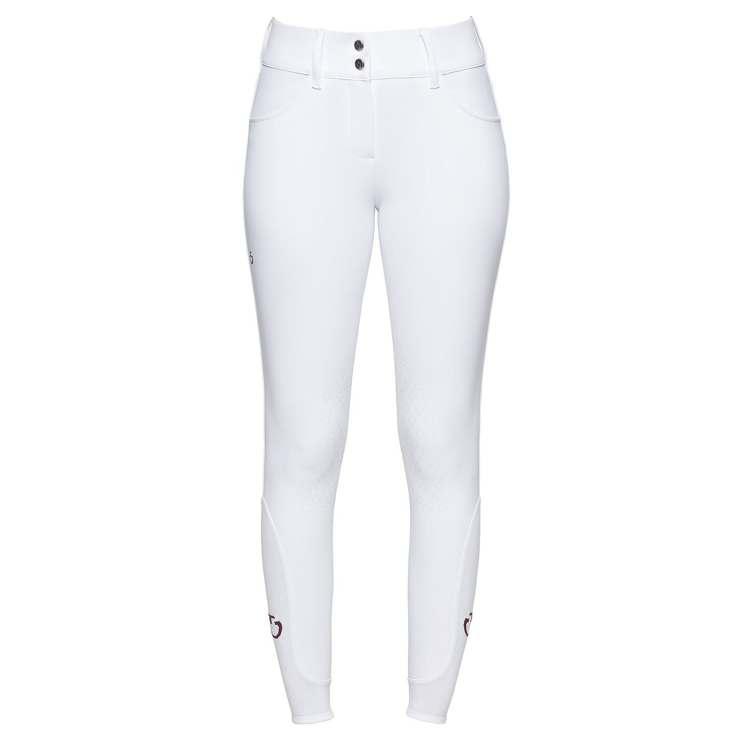 product shot image of the Ladies High Rise American Full Grip Breeches - White