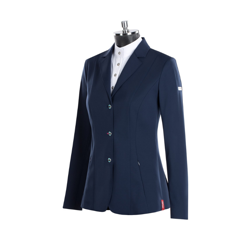 product shot image of the animo ladies lud ss19 b7 riding jacket navy