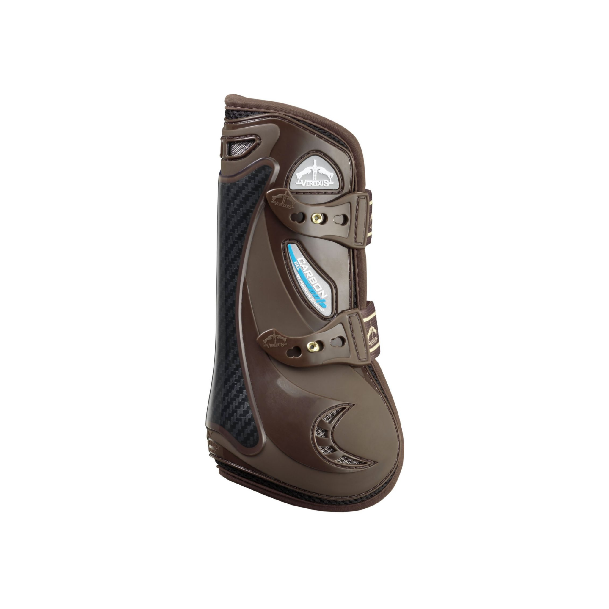 product shot image of the veredus veredus carbon gel vento tendon boots brown