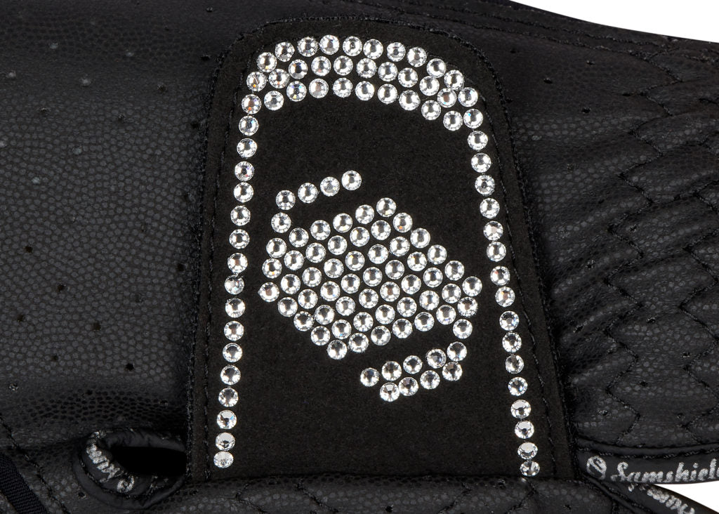 product shot image of the V-Skin Swarovski Gloves - Black