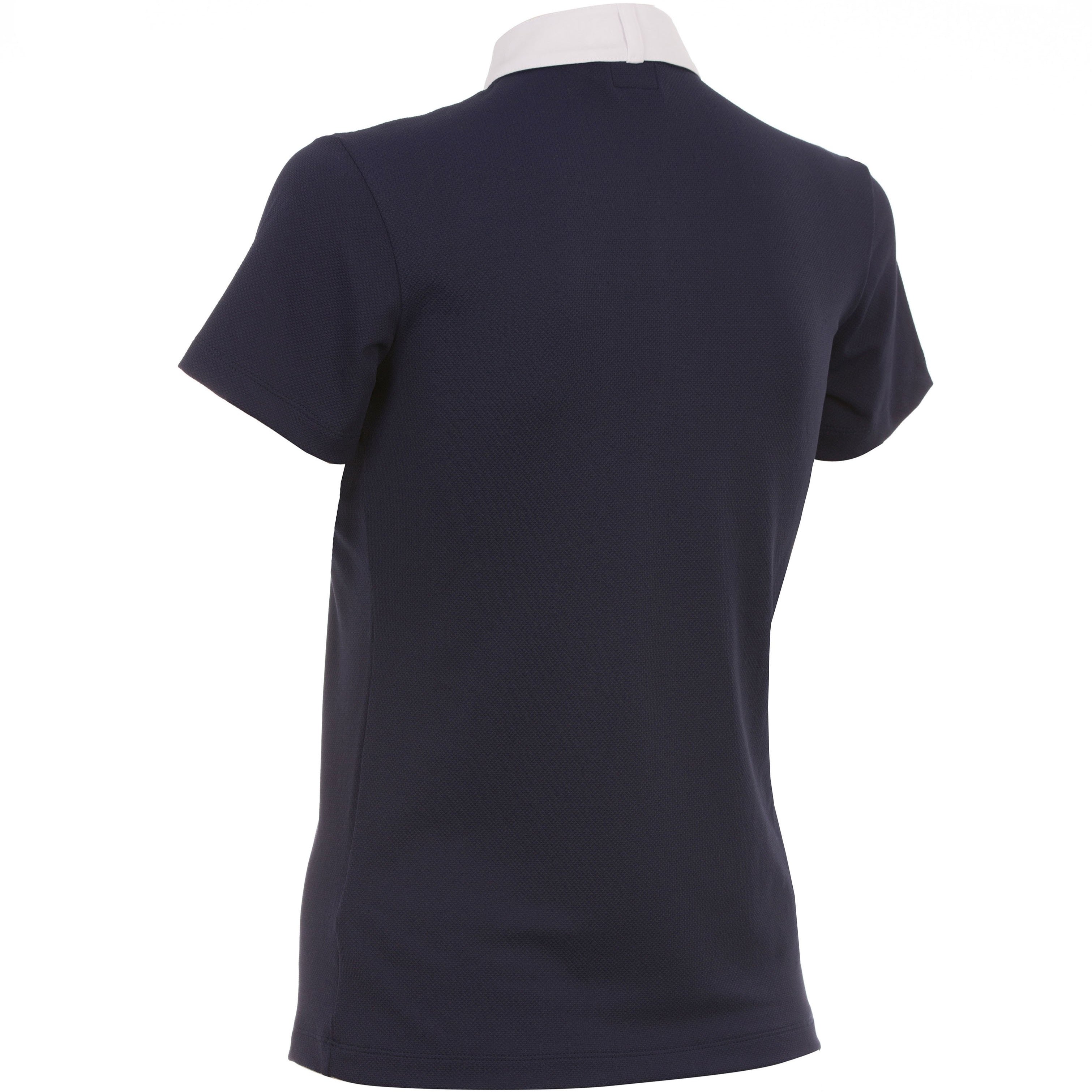 product shot image of the Girls Biky Short Sleeves Competition Polo - Navy (LAST ONE - AGE 10)