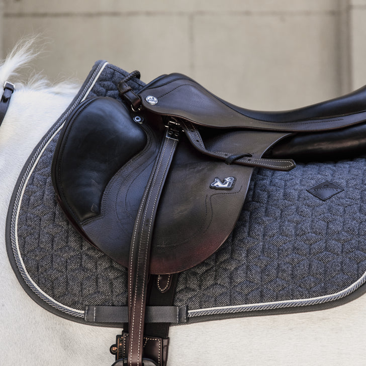 product shot image of the Wool Jumping Saddle Pad - Grey