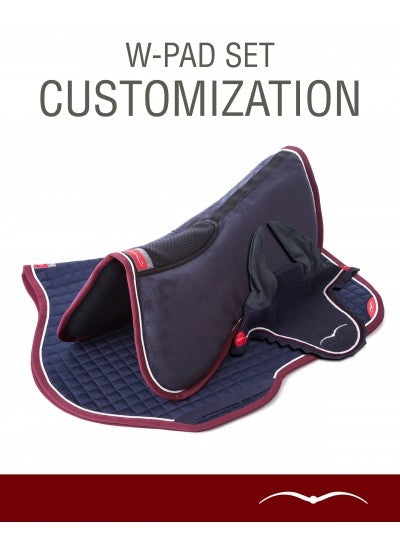 product shot image of the animo w pad saddle pad fly fringe set custom set