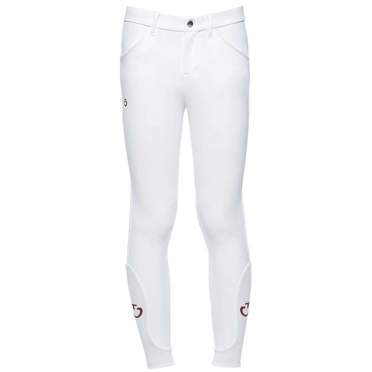 product shot image of the Boys Horse & Rider Grip Breeches - White