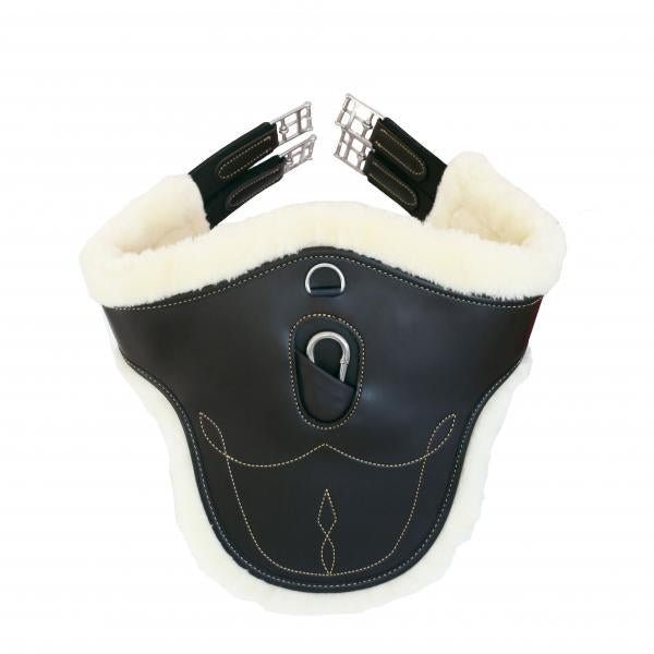 product shot image of the kentucky horsewear sheepskin stud girth black