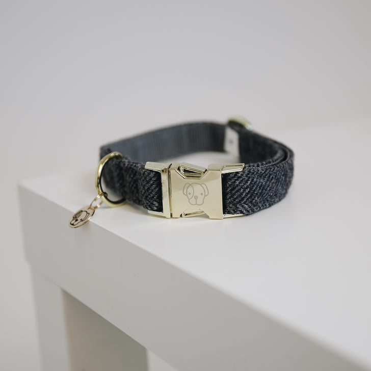product shot image of the kentucky horsewear dog collar wool grey