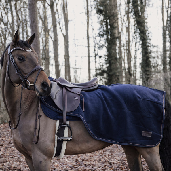 product shot image of the Riding Rug Heavy Fleece - Navy