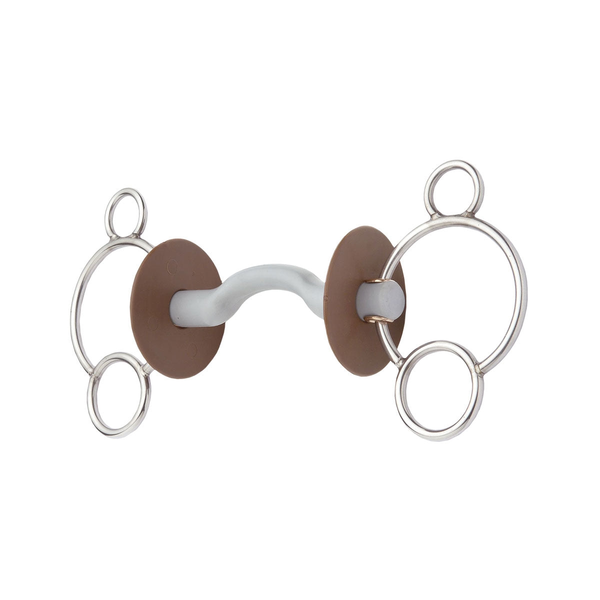 product shot image of the beris three ring snaffle with tongue port