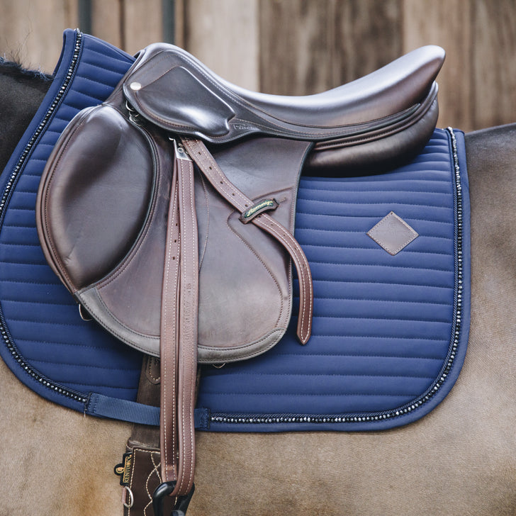 product shot image of the Saddle Pad Pearls Jumping - Navy