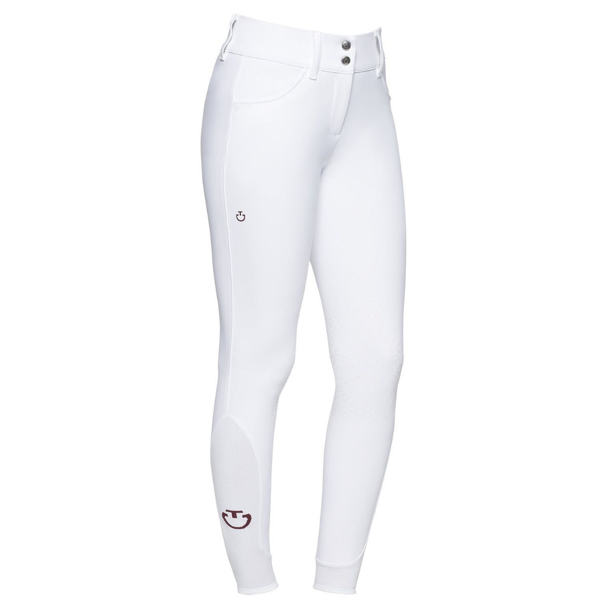 product shot image of the cavalleria toscana ladies american high rise breeches white